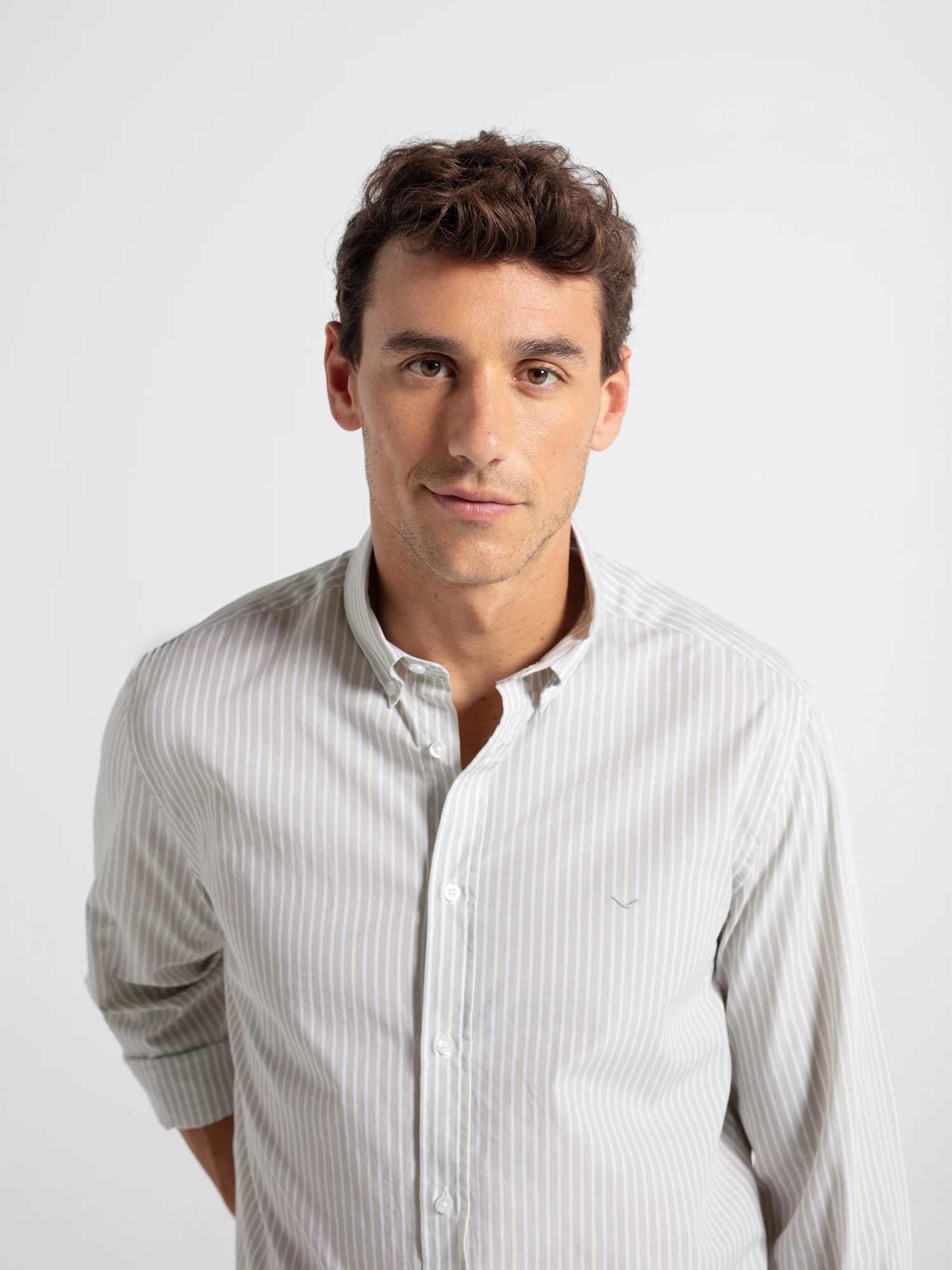 Camisa algodón popelín rayas - Image 2