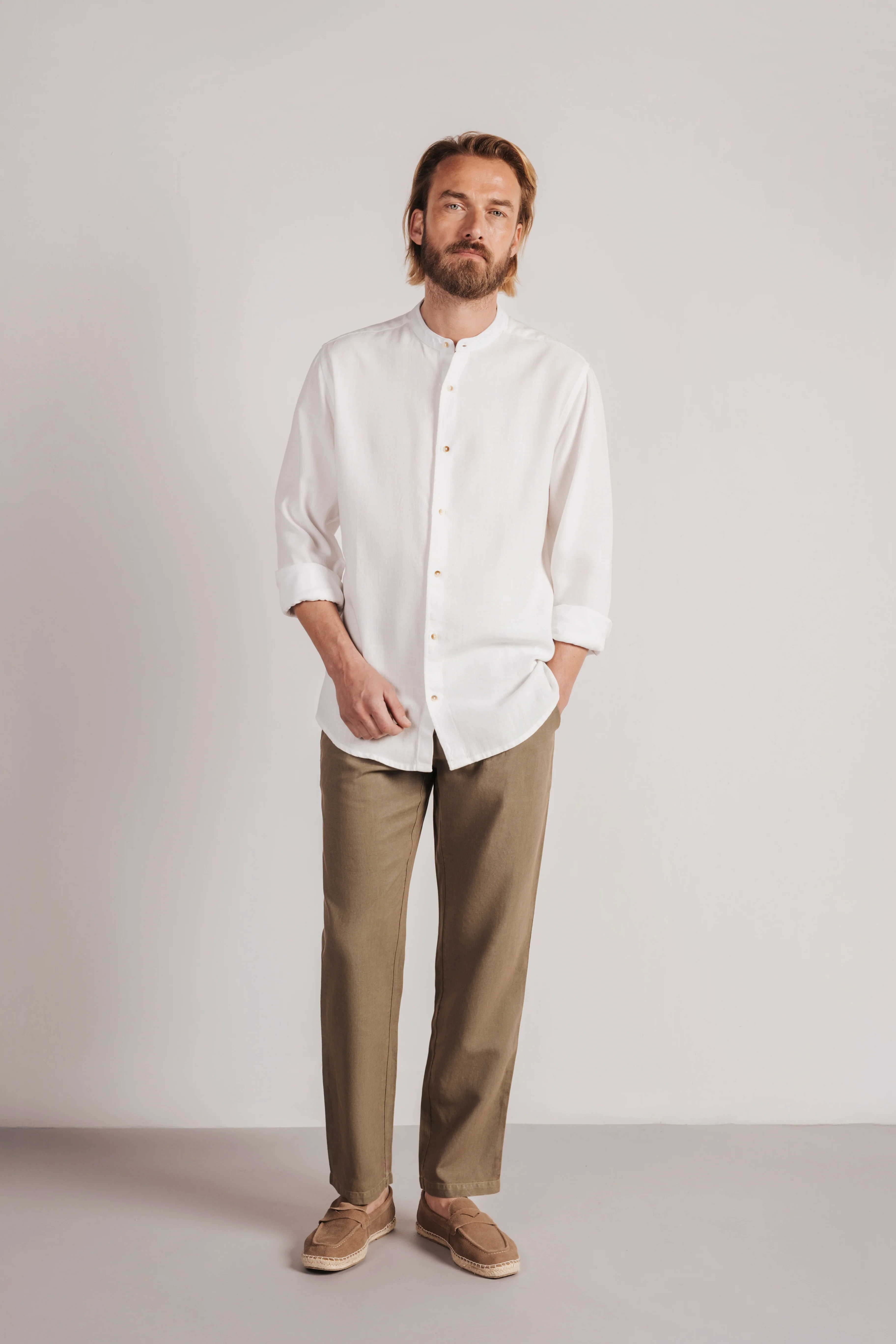 Camisa lino cuello mao - Image 2