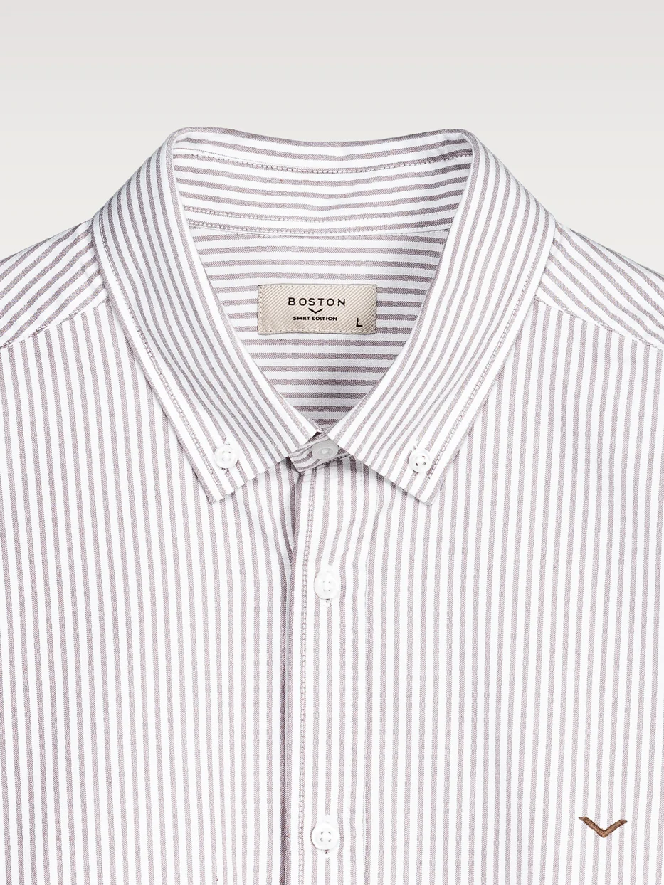 Camisa regular oxford rayas - Image 4