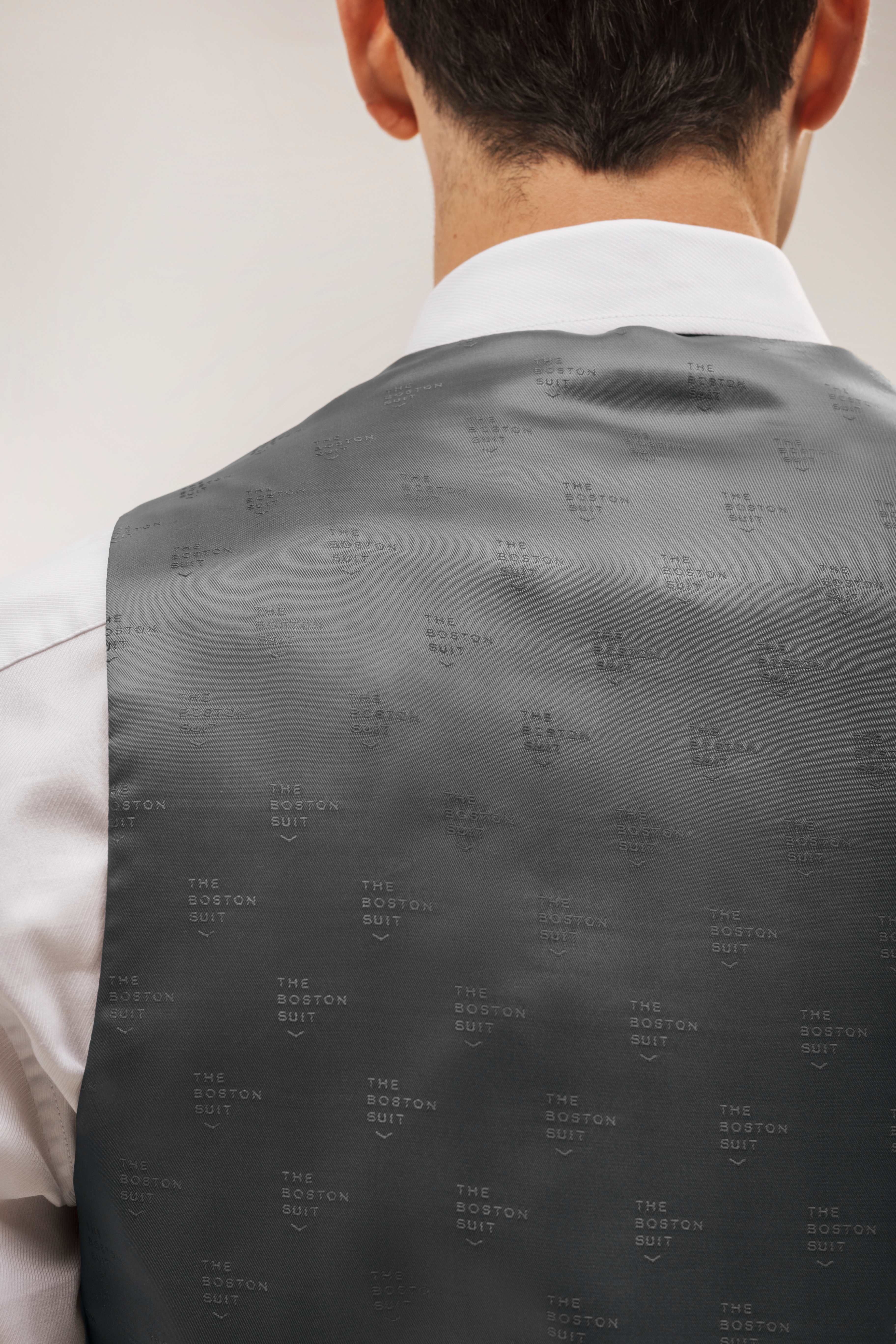 Chaleco traje slim fit falso liso - Image 3
