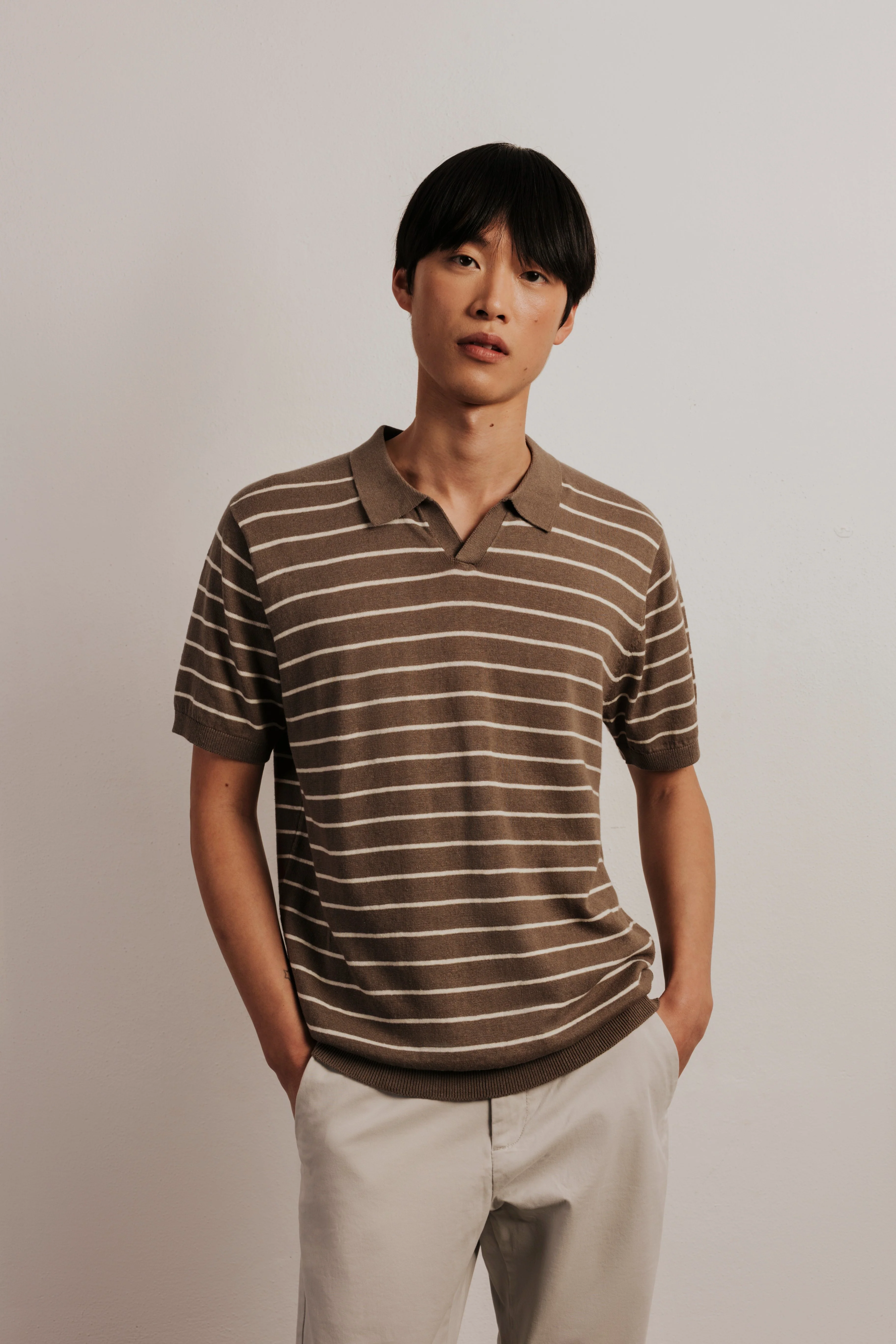 Polo tricot resort rayas